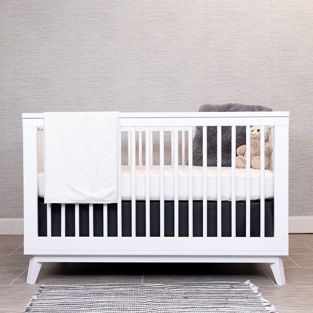 Little Tiny Hugs - Classic Nursery Bedding Set - Multi-colored Freehand X's on Ivory - Olli+Lime